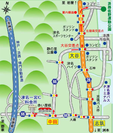 津名一宮インター付近(地図)