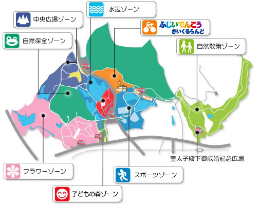 播磨中央公園の施設マップ