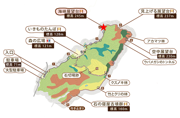 海峡展望台のマップ